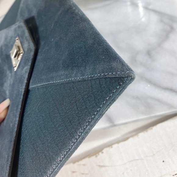 |SOLD| Jimmy Choo Leather & Suede Envelope Clutch/Pouch - Picture 8 of 10
